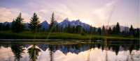 Sunset over the Grand Teton National Park, Wyoming | ©VisittheUSA.com