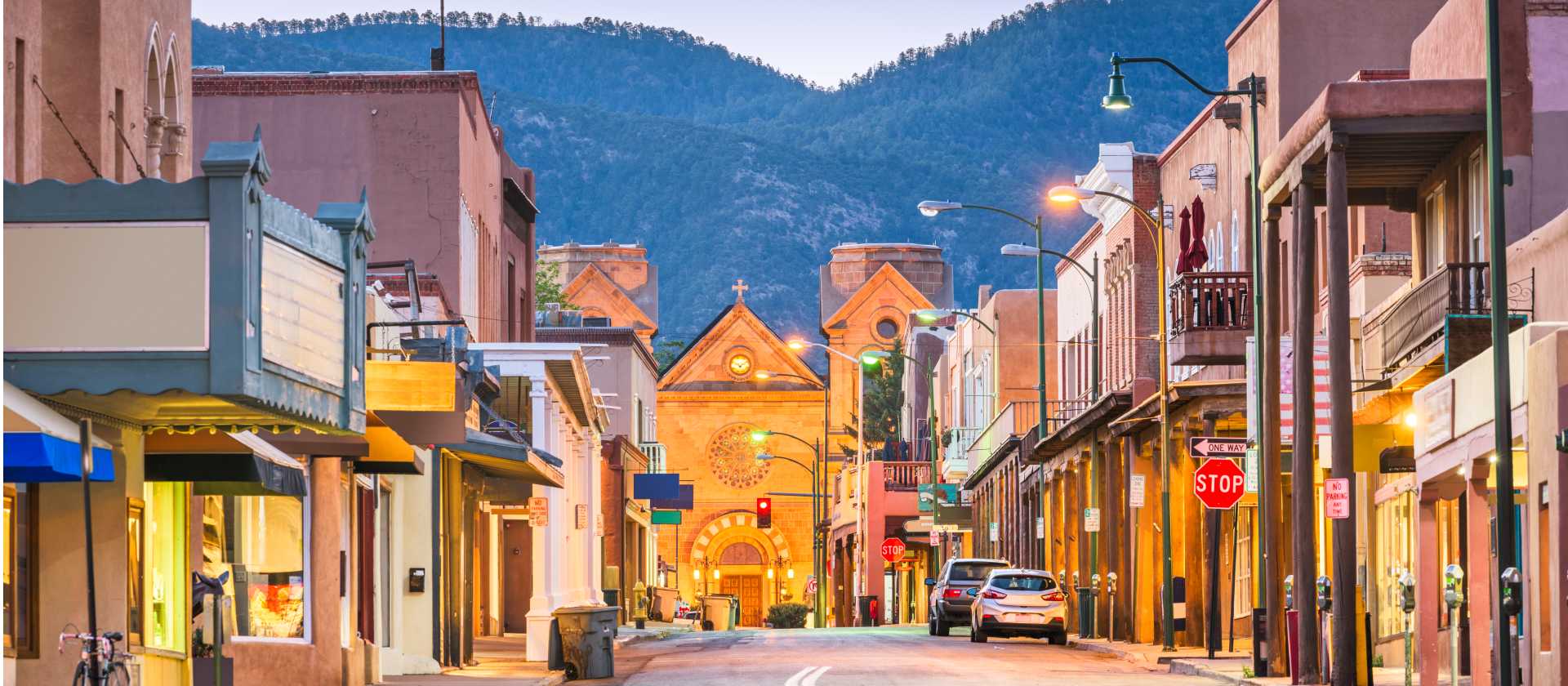 Santa Fe in the Rosy Glow of Sunset