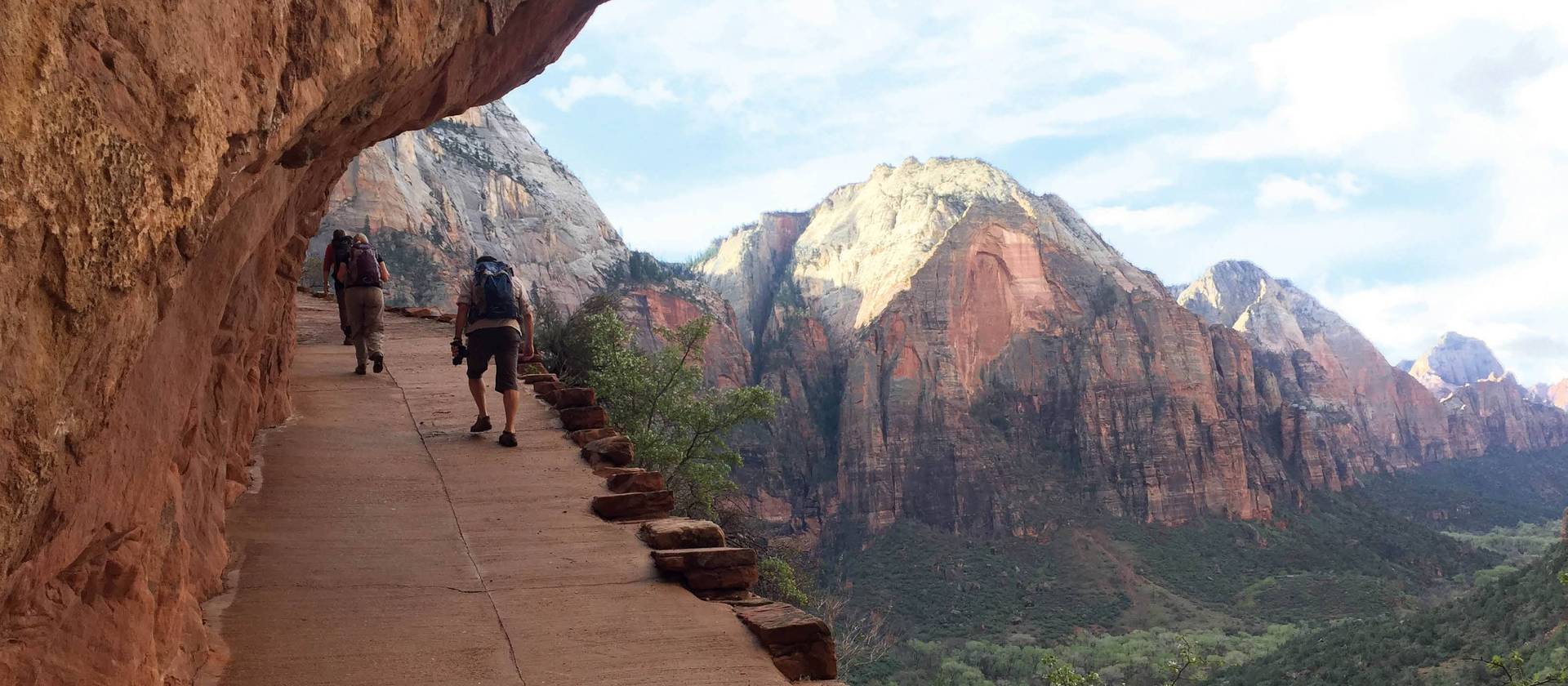 Trail carved into the side of cliff face in Zion National Park | Jake Hutchins